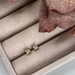 Kleopatra - 14 karat guld øreringe med 0,10ct diamant - 1135,10