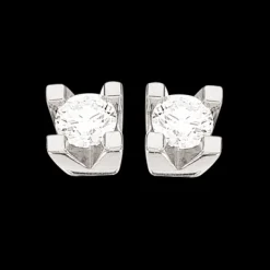 Kleopatra - 14 karat hvidgulds øreringe med 0,20ct diamant - 1136,20