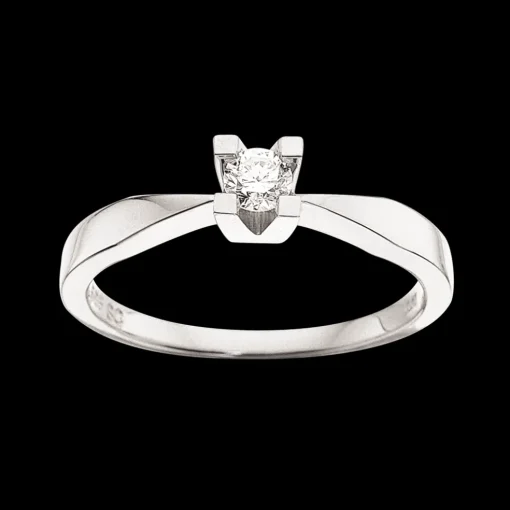Kleopatra - 14 karat hvidgulds ring med 0,15 ct diamant - 7136,15