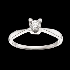 Kleopatra - 14 karat hvidgulds ring med 0,20ct diamant - 7136,20