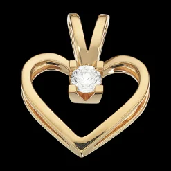 Kleopatra - Hjerte i 14 karat guld med 0,15ct diamant - 2125,15