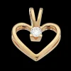 Kleopatra - Hjerte i 14 karat guld med 0,10ct diamant - 2125,10
