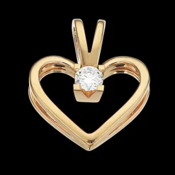 Kleopatra - Hjerte i 14 karat guld med 0,10ct diamant - 2125,10