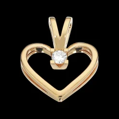 Kleopatra - Hjerte i 14 karat guld med 0,05ct diamant - 2125,05
