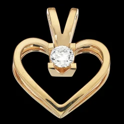 Kleopatra - Hjerte i 14 karat guld med 0,20ct diamant - 2125,20