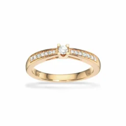 Kleopatra Queen - 14 karat guld ring med 0,15ct diamant - 7535,15