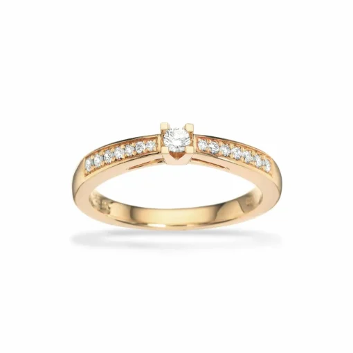Kleopatra Queen - 14 karat guld ring med 0,15ct diamant - 7535,15