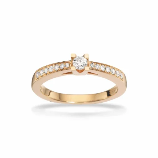 Kleopatra Queen - 14 karat guld ring med 0,22ct diamant - 7535,22