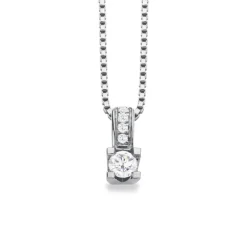 Kleopatra Queen - 14 karat hvidgulds vedhæng med brillant, 0,12ct - 2536,12