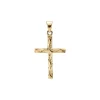 Lund Copenhagen - 8 karat guld kors i rustik look - 306071