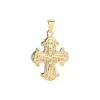 Lund Copenhagen - Dagmarkors i guld med blank bagside, 16x13mm - 306019-ug