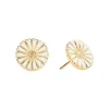 Lund Copenhagen - Forgyldte marguerit øreringe, 11 mm - 909011-4-m