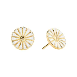 Lund Copenhagen - Forgyldte marguerit øreringe, 11 mm - 909011-4-m