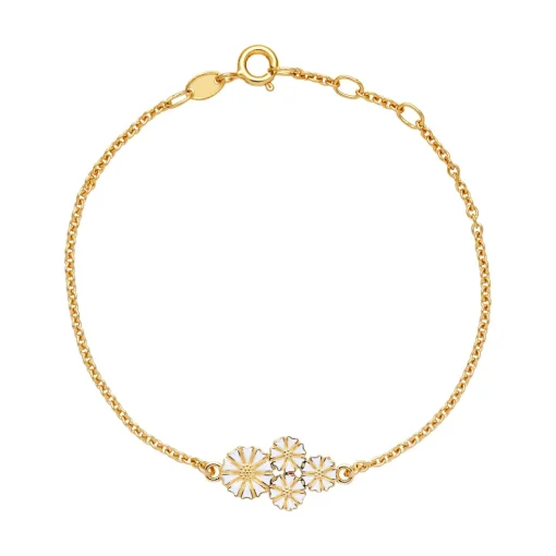 Lund Copenhagen - Forgyldt marguerit armbånd - 9015046-M