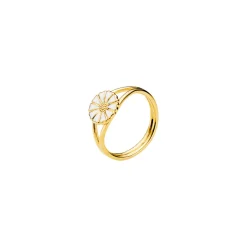 Lund Copenhagen - Forgyldt marguerit ring, 9 mm - 907009-m