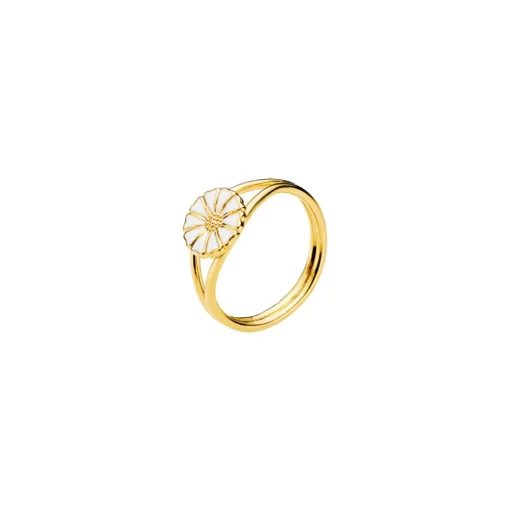 Lund Copenhagen - Forgyldt marguerit ring, 9 mm - 907009-m