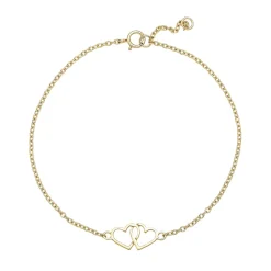 Lund Copenhagen - Guld armbånd i 8kt med 2 hjertet - 3011370