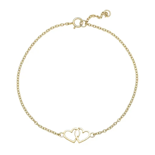 Lund Copenhagen - Guld armbånd i 8kt med 2 hjertet - 3011370