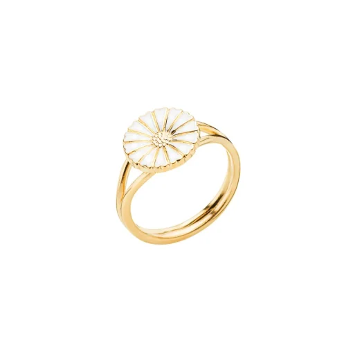Lund Copenhagen - Guldbelagt Marguerit ring, 11mm - 907011-m