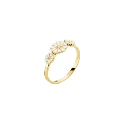 Lund Copenhagen - Guldbelagt marguerit ring med 3 blomster - 907075-3-m