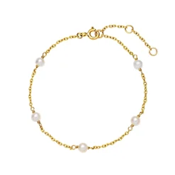 Lund Copenhagen - 8kt guld armbånd med perler - 3011158-33