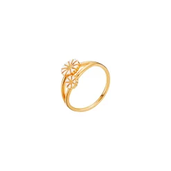 Lund Copenhagen - Marguerit ring med 2 blomster - 9075008-M