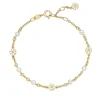 Lund Copenhagen - Marguerite armbånd med perler i forgyldt sølv - 9015096-33-m