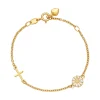 Lund Copenhagen - Marguerit armbånd med kors og hjerte - 9015054-m