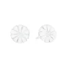 Lund Copenhagen -  Margueritte øreringe 7,5mm hvid emalje - 909075-4-h