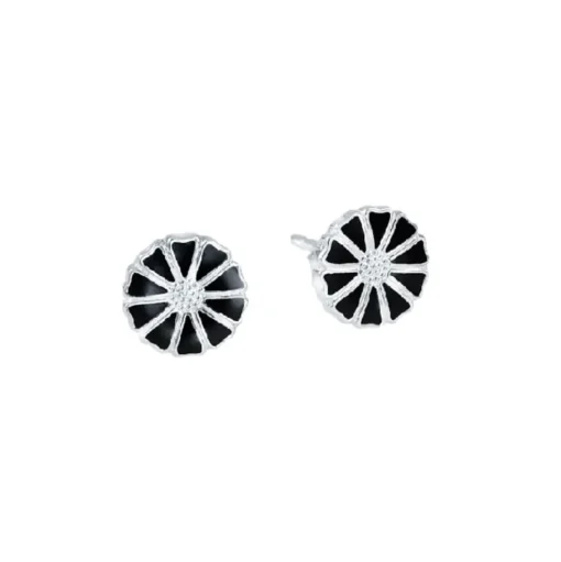 Lund Copenhagen - Marguerit ørestikker 7,5mm, sort - 909075-4-s