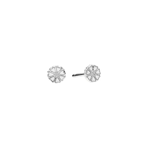 Lund Copenhagen - 5mm Margurite øreringe i sølv - 909050-4-h