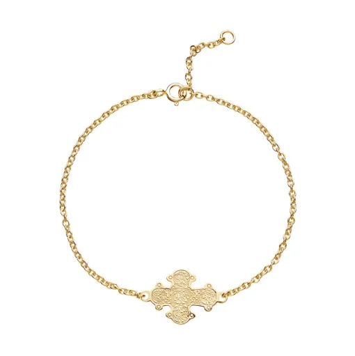 Lund Copenhagen - Sølv forgyldt armbånd med dagmarkors - 97019-F