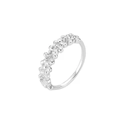 Lund Copenhagen - Sølv ring med små blomster og sten - 9071360-30