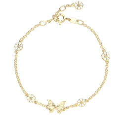 Lund Copenhagen - Sommerfugl og marguerit armbånd - 9015101-m