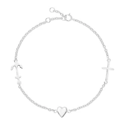 Lund Copenhagen - Tro,Håb og Kærligheds armbånd i sølv - 9011258