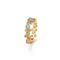 Luxury Rainbow ring med farvede sten-1544062