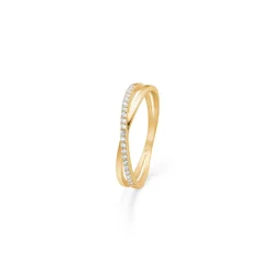 Mads Z - Elisa 8kt. guld ring med zirkonia sten - 3347140