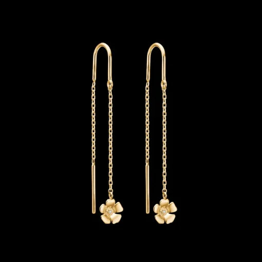 Mads Z - Fleur 14 karat guld øreringe med diamanter - 1501108