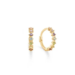 Mads Z - Julie 8 kt guld creoler med farvede sten - 3317075