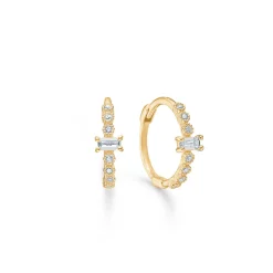 Mads Z - Julie creoler i 8 karat guld med sten, 12mm - 3317076