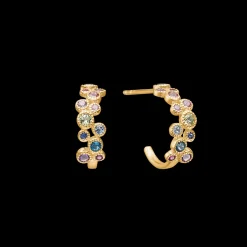 Mads Z - Luxury rainbow petite creoler i 14 karat guld - 1514067