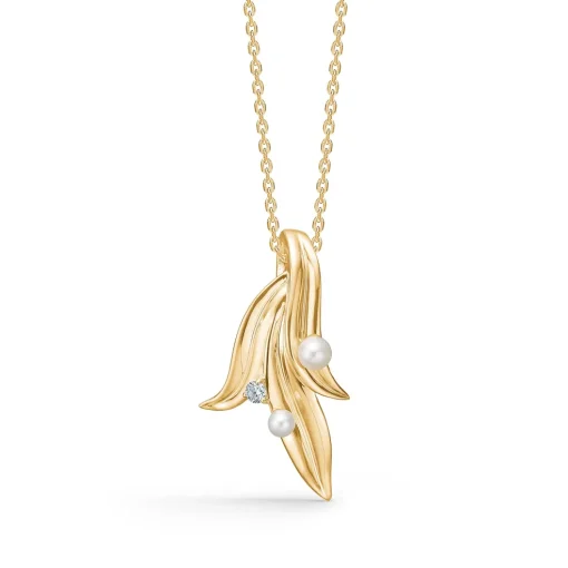 Mads Z - Morning Dew 14kt vedhæng med perler og diamant - 1533087