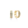 Mads Z - Rio 8kt. guld creoler med 3 rækker sten, 13mm - 8317138