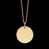 Mads Z - Rund plade til gravering i 8 karat guld, 16mm - 3330192