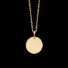 Mads Z - Rund plade til gravering i 8 karat guld, 12mm - 3330191