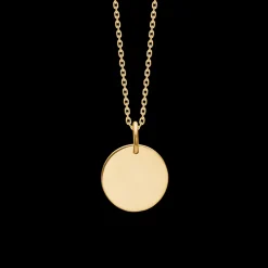 Mads Z - Rund plade til gravering i 8 karat guld, 12mm - 3330191
