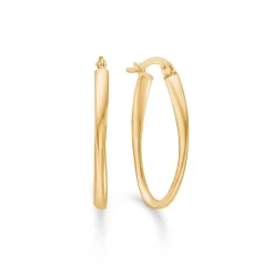 Mads Z - Silivia ovale creoler i 8 karat guld - 3310146
