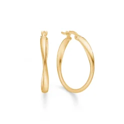 Mads Z - Silivia runde creoler i 8 karat guld - 3310147