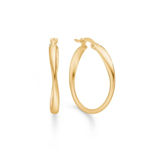Mads Z - Silivia runde creoler i 8 karat guld - 3310147
