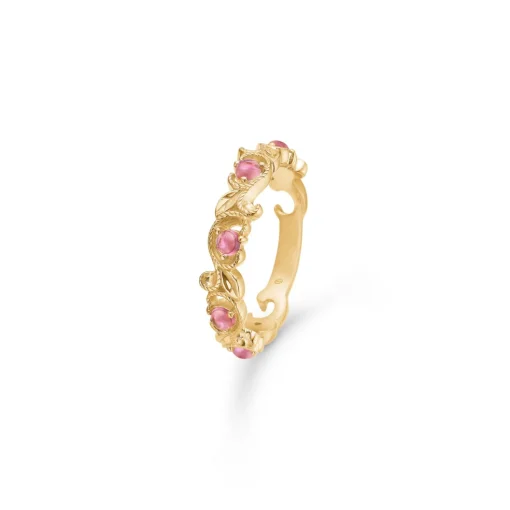 Mads Z - Vintage Blooming ring i guld med pink turmalin - 1546042